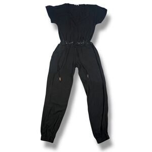 MiJo‎ by Michelle Jonas One-Piece Jumpsuit Women’s Petites P Black 100% Rayon